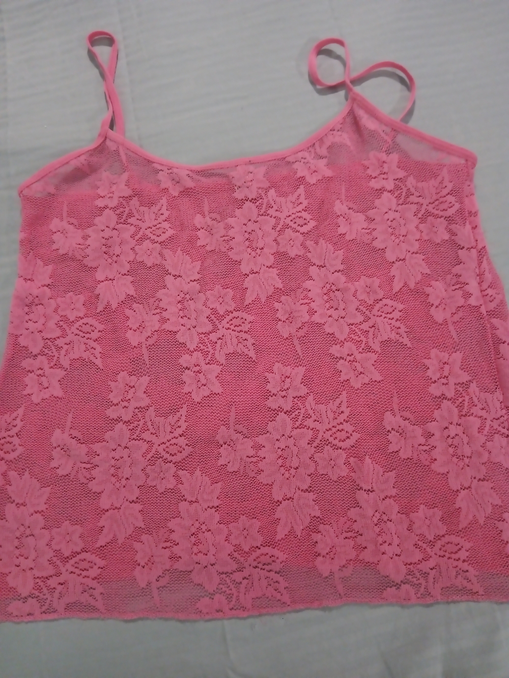Pink Lace Floral Cami Top - Women